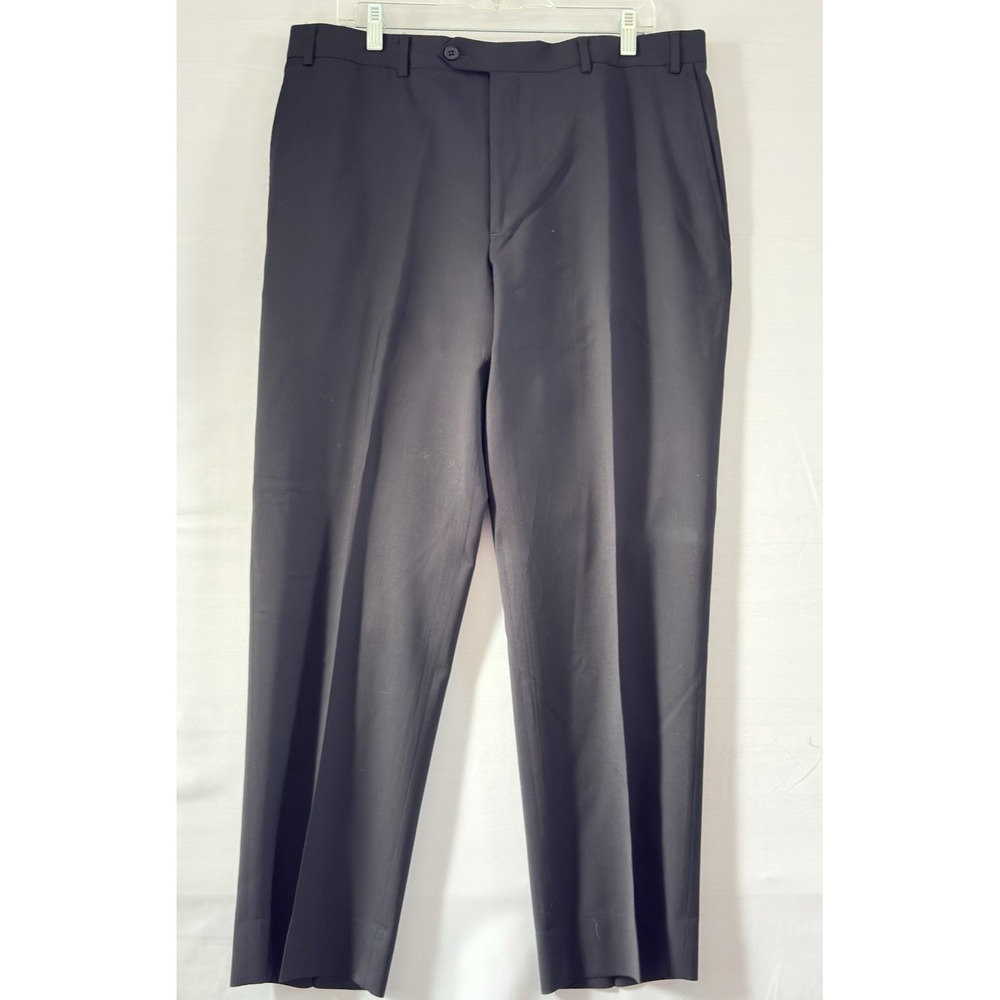 Italian 100% Wool Dress Pants Mens 36x29 Kirkland Signature Black Slacks